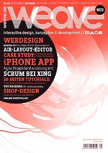 Cover of the WEAVE magazine, issue 05/2009